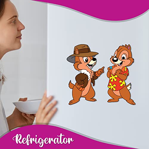Bhai Please Chip and Dale Wooden Fridge Magnet (Pack of 1) | Cartoon Characters, Movie, TV, Comics, Anime | Fridge Decorations | Gift for Friends, Colleagues, Gen Y | Birthday, Return Gift
