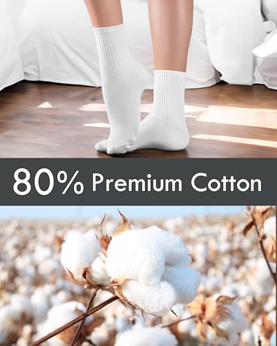 80% Cotton Crew Socks Men Women, Bulk Athletic Casual Moisture Wicking Wholesale Pack Sport3