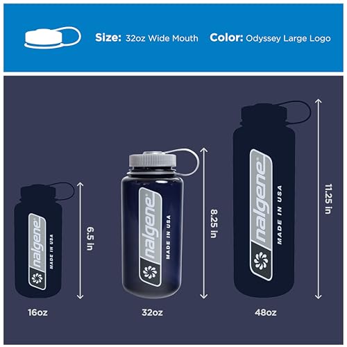 Image of Nalgene 32 oz Wide Mouth Water Bottle | BPA-Free, Durable & Leak Proof, Lightweight Bottle for Hiking & Gym, Work & Travel