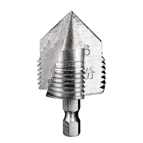KESOTO Roscador de Tubos de PVC, Herramienta para Roscar Tubos, Taladro Eléctrico, Herramientas de Fontanería para Inodoros, 6 Puntos