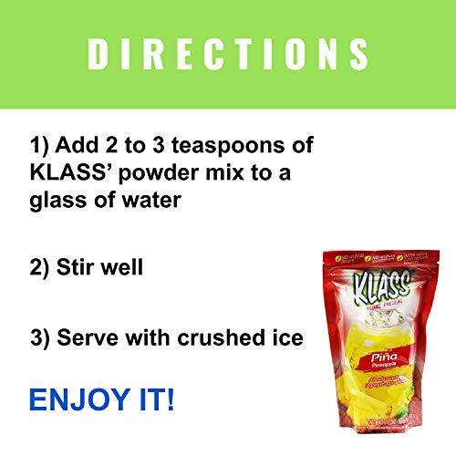 Klass Listo Pina Blended Mexican Pineapple Drink Mix (6 x 14.1 oz. Packets)