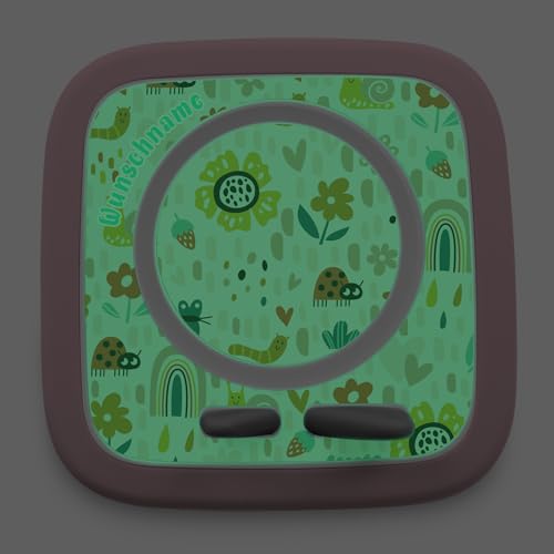 yabaduu Protective Film Compatible with Toniebox 2 Accessories Perfect Fit Self-Adhesive Protective Case with Anti-Scratch Design for Children Y015 (22 Ladybugs, Glow in the Dark with Name)