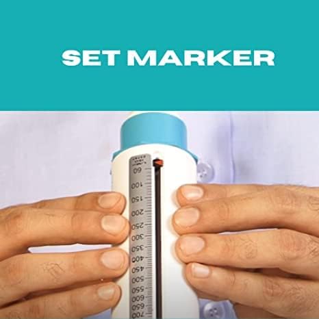 ACU-CHECK Healthcare Breath Exerciser Peak Flow Meter Adult Respiratory Exerciser Oxygen Flow Meter Adults For Personal Use (White) - Image 3 thumbnail