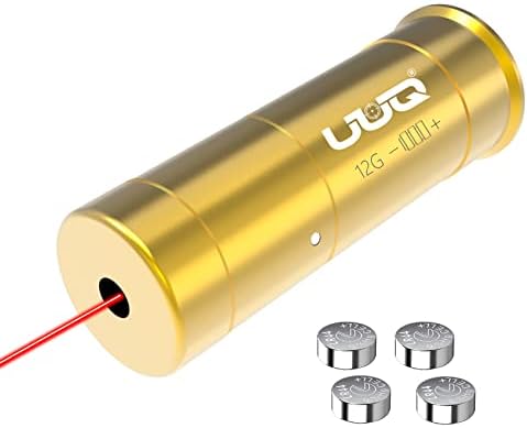 UUQ Red/Green Laser Bore Sight 9mm/.223Rem/5.56Nato Cal/.243 308/12 Gague Boresighter Red/Green Dot Beam Bore Sighter for Pistol Shotgun Rifle