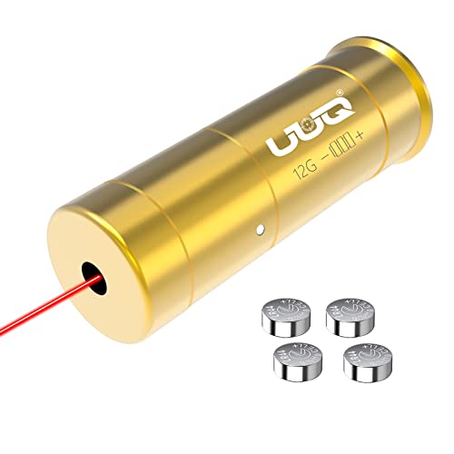 Uuq 12 Ga Bore Sight Red Dot Laser Boresighter 12 Gauge Bore Sighter For Shotgun Rifle With 4 Batteries(Red Beam) #TOP13