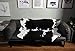 MustMat Cute Cow Print Rug Black and White Faux Cowhide Rugs Animal Printed Area Rug Carpet for Home 5.2x4.6 Feet