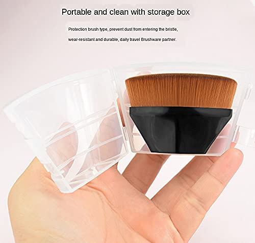 Pincel de maquiagem para base, pincel hexagonal Kabuki para base em pó líquido para misturar líquido