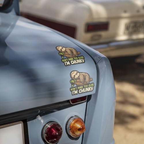 Image of 3 Pcs Don't Park Too Close I'm Chunky Sticker, Dont Park Too Close Im Chunky Car Sticker, Don't Park Too Close I'm Chunky Car Decal Funny Chunky Stickers for Car Truck Laptop Phone Helmet 5 inch (C3)