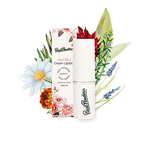 Image of Paul Penders Hand Made Natural Cream Lipstick For A Natural Look | Moisture Rich Colour - Mulberry 4g | Vegan & Cruelty Free