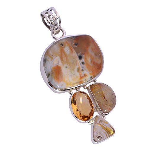 Pendentif rutile doré et argent 925, votre bijou élégant au quotidien