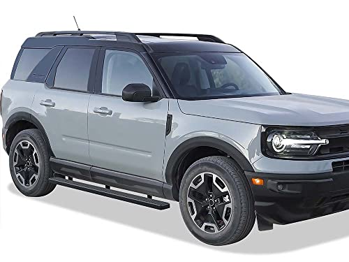 Estribos negros de acero inoxidable 5in para Ford Bronco Sport 21-26 miniatura 6