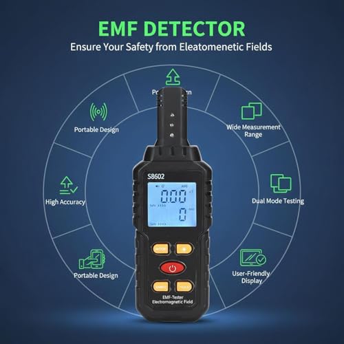Detector EMF con Medidor Digital de Campo Electromagnético y Temperatura miniatura 2