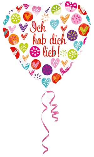 Preisvergleich Produktbild NEU Folienballon Herz, Ich hab dich lieb, 45 cm
