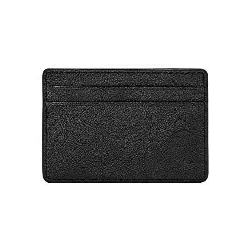 Image of Fossil Men's Steven Leather Slim Minimalist Card Case Wallet, Slate Black, (Model: ML4395019)