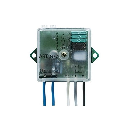 Interface de contact BTicino 3477 MyHome_Up à 2 modules basic pour automatisme