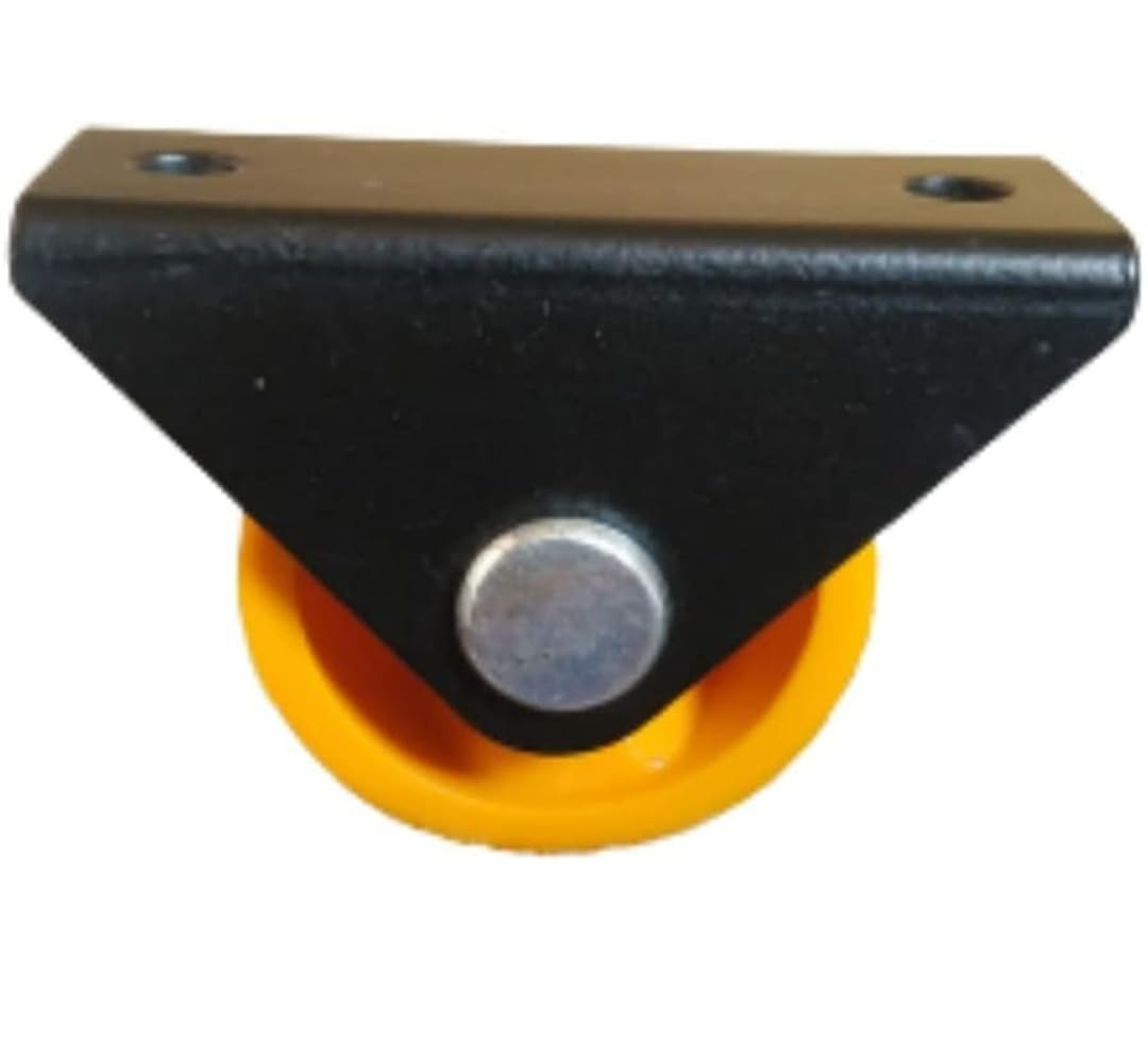 Caster Wheel Small Fix Wheel Castor Wheels, 30 mm Wheel Caster for Furniture Table Trolley (Durable Black & Orange Design, 90 kgs Load Capacity) Pack of 4 For Tables, Cabinets, Stands & DIY Projects 2