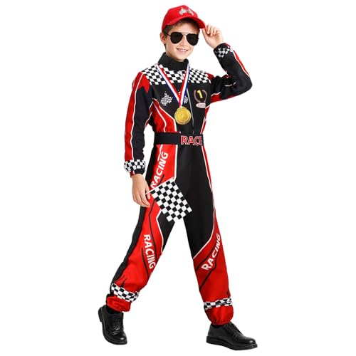 Disfraz Completo Niño Piloto de Carreras Talla S miniatura 3