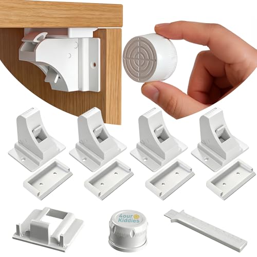 Magnetic Cabinet Locks 4-Pack Starter Kit