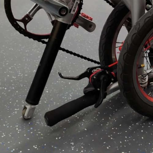 Rueda auxiliar plegable para bicicleta, aluminio, liberación rápida, para tubo redondo de 25-44mm, instalación sin herramientas, rueda no giratoria miniatura 3