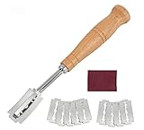 Kaelaxroy Set Cuchilla Panadero con 10 Cuchillas, Mango de Madera Roble, Acero Inoxidable, Grignette para Pan y Baguette, Accesorio de Hornear y Panadería
