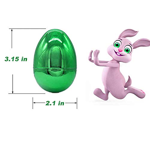 JOINBO 36PCS 3.15\" Large Shiny Golden Metallic Easter Egg for Filling Specific Gifts, Suitable for Easter Basket Filling, Easter Hunting, Classroom Prizes and Party Gifts