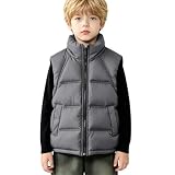 Kinder Jungen Steppweste mit Reißverschluss Stehkragen Ärmellos Sportjacke