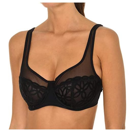 Dim - Generous Mod - Soutien-gorge - Avec armatures - Femme - Noir (Broderie noire) - 105C ( Taille Fabricant : 90C )