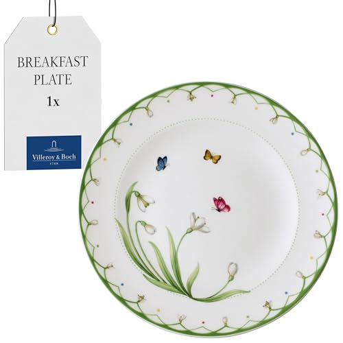 Villeroy & Boch Colourful Spring Breakfast Plate (22 cm), Premium Porcelain, White/Coloured