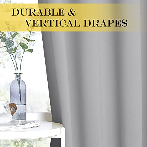 NICETOWN Room Darkening Curtain for Living Room - Energy Saving Thermal Insulated Grommet Room Darkening Curtain/Drape for Bedroom (1 Panel, 46 by 72, Silver Grey)