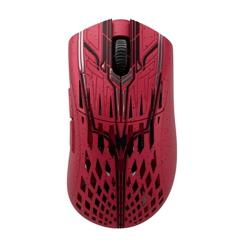 Image of PWNAGE Stormbreaker Max CF Wireless Gaming Mouse, 45g Ultralight Esports Mouse, 8000Hz Polling Rate, 36K DPI PAW3950 Optical Sensor, 100% PTFE Skates, Ergonomic Design for FPS Gaming (Carnage red)