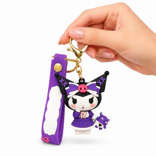 Image of Wanna Party Cute Keychain Kawaii Anime Keychain, Kurumi, Key Rings for Girls & Boys, Car, Bags, Backpack & Room Accessories