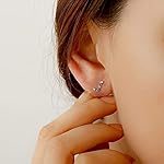 Memorjew Initial Stud Earrings for Women, Hypoallergenic 925 Sterling Silver Post Rainbow Cubic Zirconia Gold Plated 26 Initial Earrings for Women Jewelry Gifts - Image 5