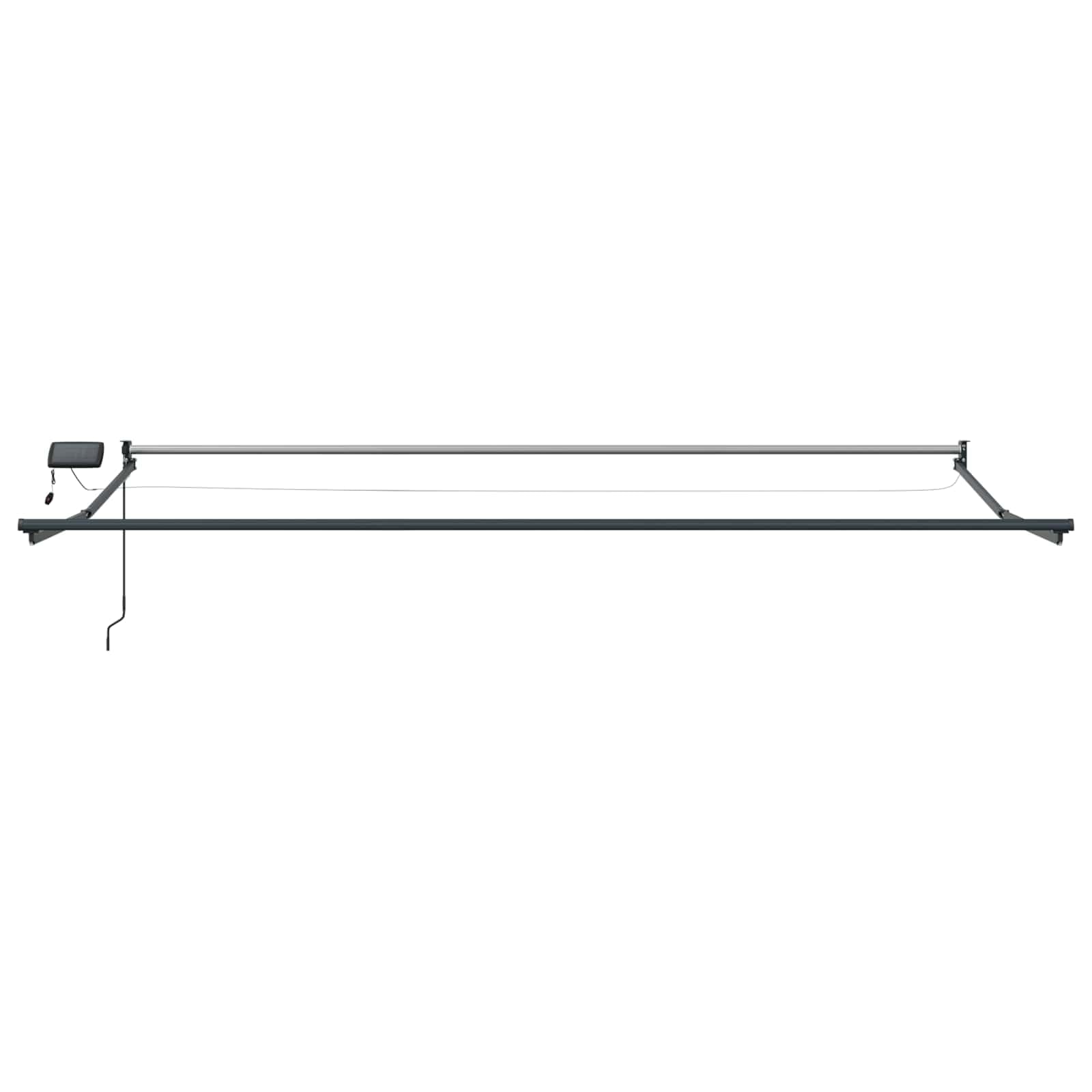 Tenda da Sole Manuale in Poliestere con LED Solari, 4 x 3 m
