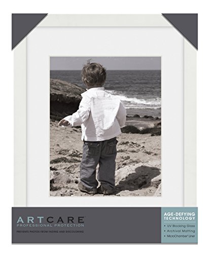 Nielsen Bainbridge White ArtCare 11"X14" Tribeca Matte Frame, MATTED to 8"X10", 8" x 10"/11" x 14"