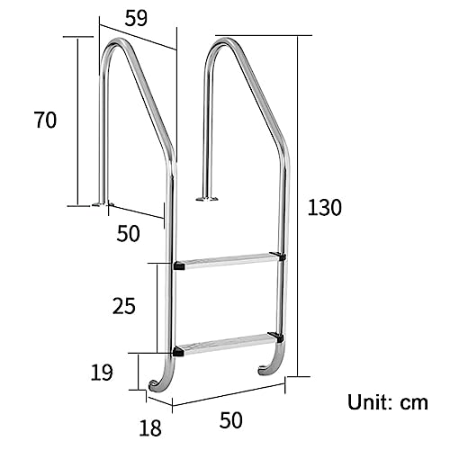 Escalera para piscina de acero inoxidable antideslizante miniatura 3
