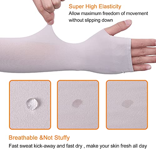 tao pipe 3 Paare UV-Schutz Armlinge, Sonnenschutz Arm Sleeves für Outdoor Aktivitäten für Männer Frauen Kinder Kühlung Arm Warmer Armstulpen(Schwarz, Weiß, Grau)