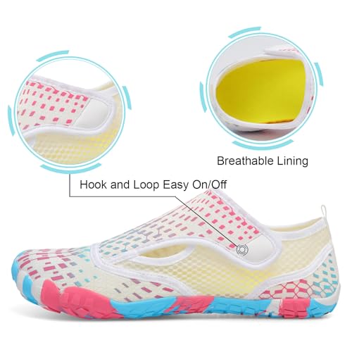 Image of L-RUN Barefoot Water Shoes Women Mens Aqua Sock Athletic Hiking Water Sports Shoes for Swim Beach Pool Sand Diving Walking
