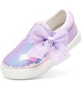 Felix &amp; Flora Toddler/Little Kid Girls Running Shoes Sports Sneakers Princess Casual Glitter Shoes.