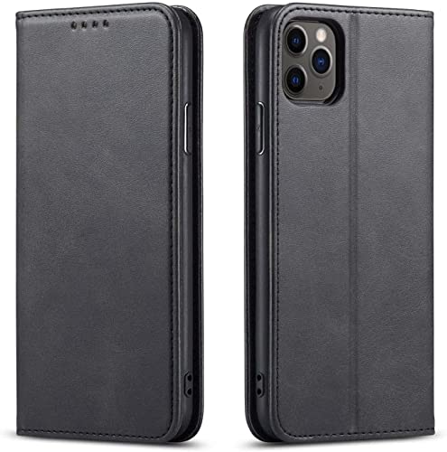 Étui portefeuille iPhone 13 Pro en cuir noir idéal pour voyager léger