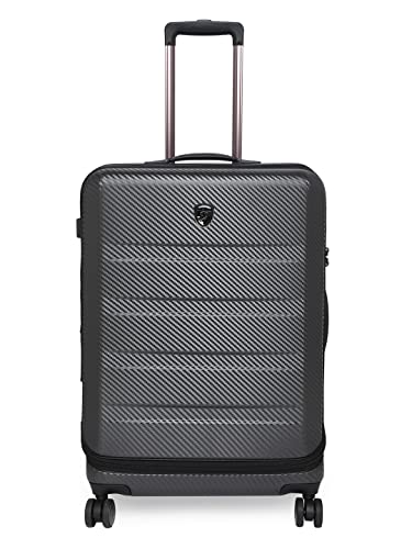 Heys Ez Access 2.0 Range Charcoal Color Hard Medium Luggage, Silver, 24", Ez Access #TOP20