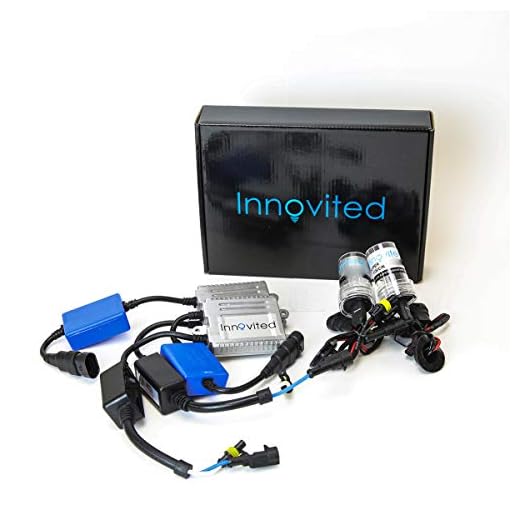 Innovited Premium AC Canbus Error Free HID Bundle - No Flicker with (1 Pair) Ballast and (1 Pair) Xenon Bulb - H11 H9 H8-6000K - Diamond White