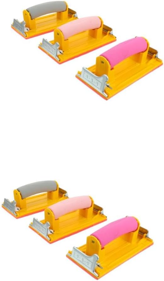 DOITOOL 6pcs Sandpaper Holder Tool Ergonomic Sponge Handle for Drywall Sanding Lightweight and Sander Holder for Easy and Reduced Fatigue Random Color