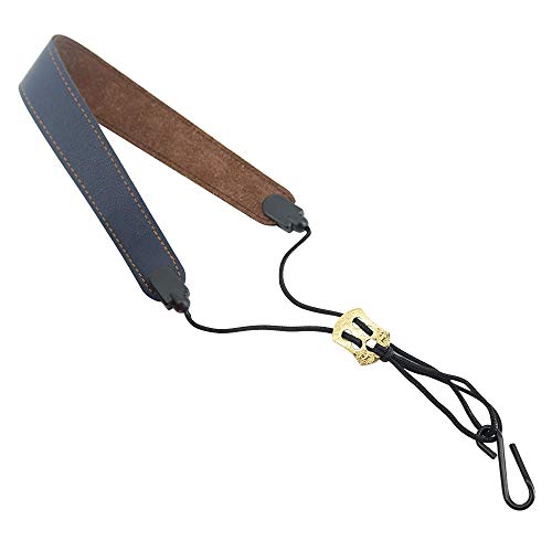 Rantoloys Sangle de cou de Saxophone réglable en cuir PU sangle de Saxophone crochet en métal pour Saxophones ténor/soprano/alto Cover