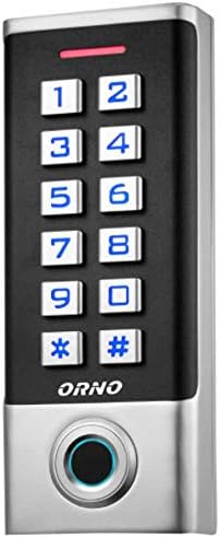 ORNO OR-ZS-823 Wasserdichtes Fingerprint Schloss Kompatibel mit Zugangskarten