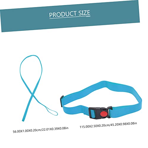 Abaodam 1 Set Swimming Belt Gym Belt Harness Float Tether Nylon Swim Tether Exercise Belt Sports Float Tether Pool Float Tether Pool Swim Tether Sky-Blue Floating Rope Fitness Lace Up #TOP6