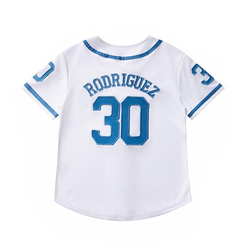 Camiseta de beisebol infantil The Sandlot Benny The Jet Rodriguez #30 Movie Stitched Baseball Shirt