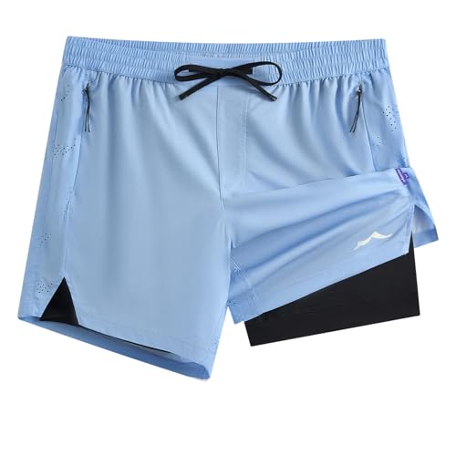 Image of maamgic Men's Athletic Running Shorts with Liner Ultra Lightweight Workout Shorts 5 inch / 7 inch