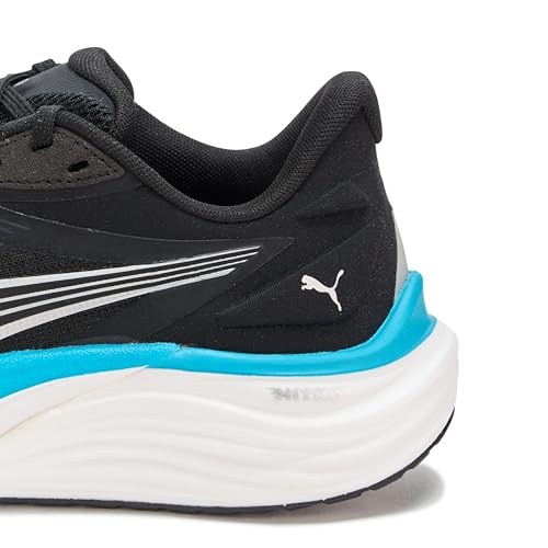 PUMA Men's Electrify Nitro Running Shoes Sneaker, Black-Mint Melt-Speed Blue, 10