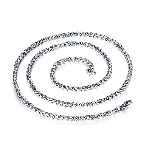 Collier de chaîne tressé 3 mm de large QYYZTQY : finis les bijoux fragiles qui s'emmêlent