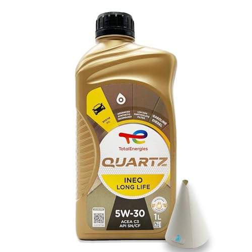 1 L Total Quartz Ineo Longlife 5W-30 | passend für | VW 504 00 | VW507 00 | MB 229.51 | BMW LONGLIFE-04 | PORSCHE C30 | 1 Liter | Motoröl | Motorenöl | mit Trichter